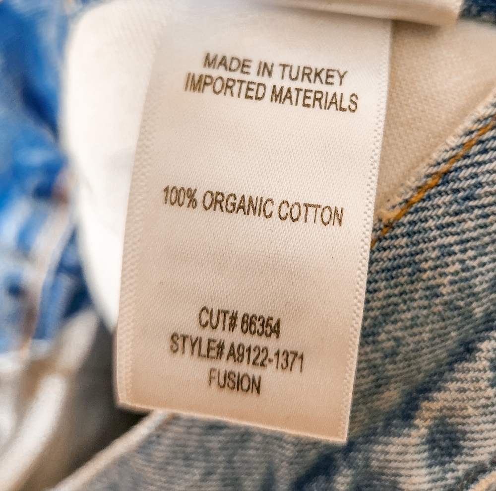 AGOLDE Light Wash Fusion Mid-Rise Relaxed Jeans Rhinestone Butterflies Y2K Sz 27 - Picture 6 of 7